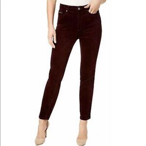 Calvin Klein, Plum, corduroy jeans. High-rise